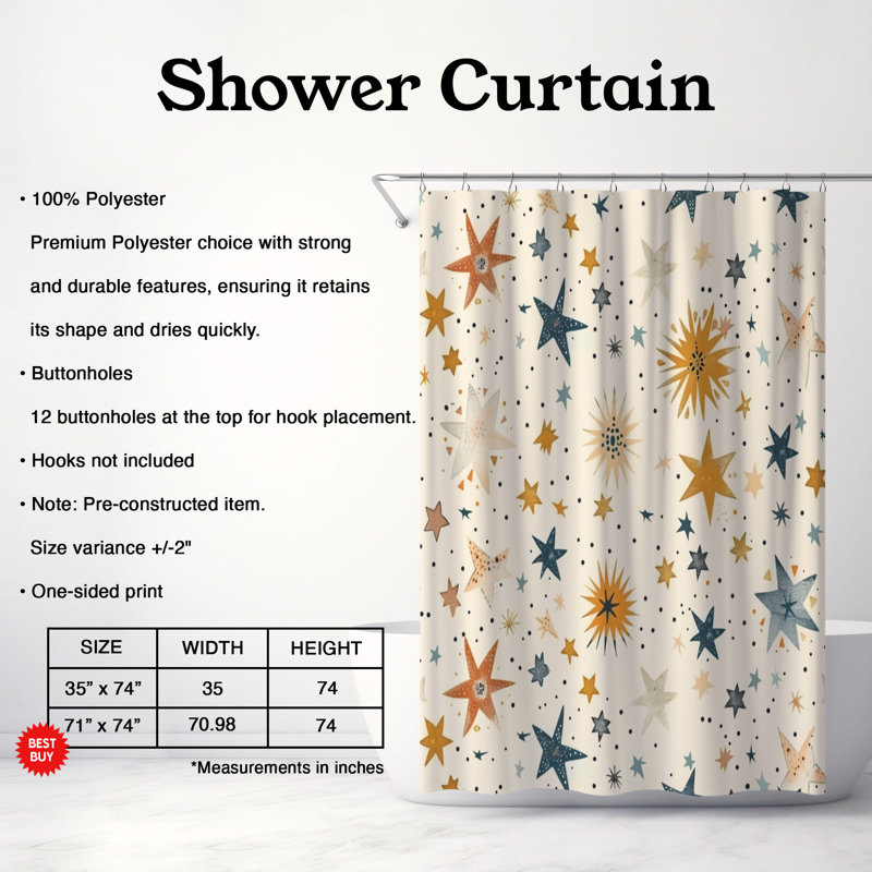 Rideau de douche Boho Plush - Premium 63, H 74 po x l 71 po
