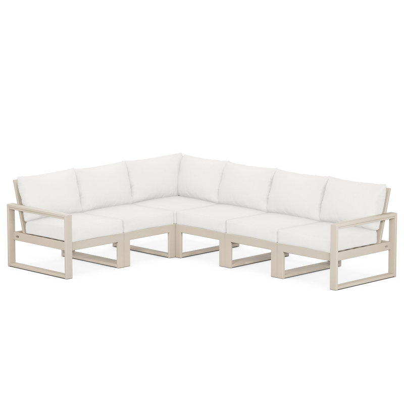 EDGE 6-Piece Modular Deep Seating Set, Natural Linen, Sand