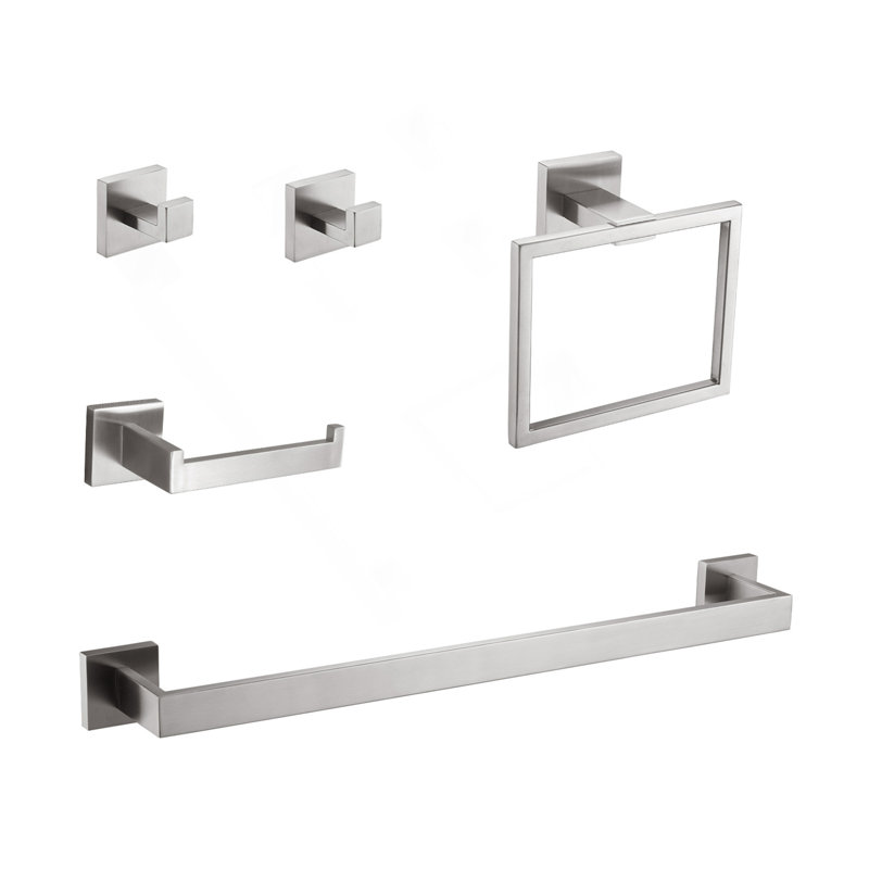 5 - Piece Bathroom Hardware Accessories Set, Chrome