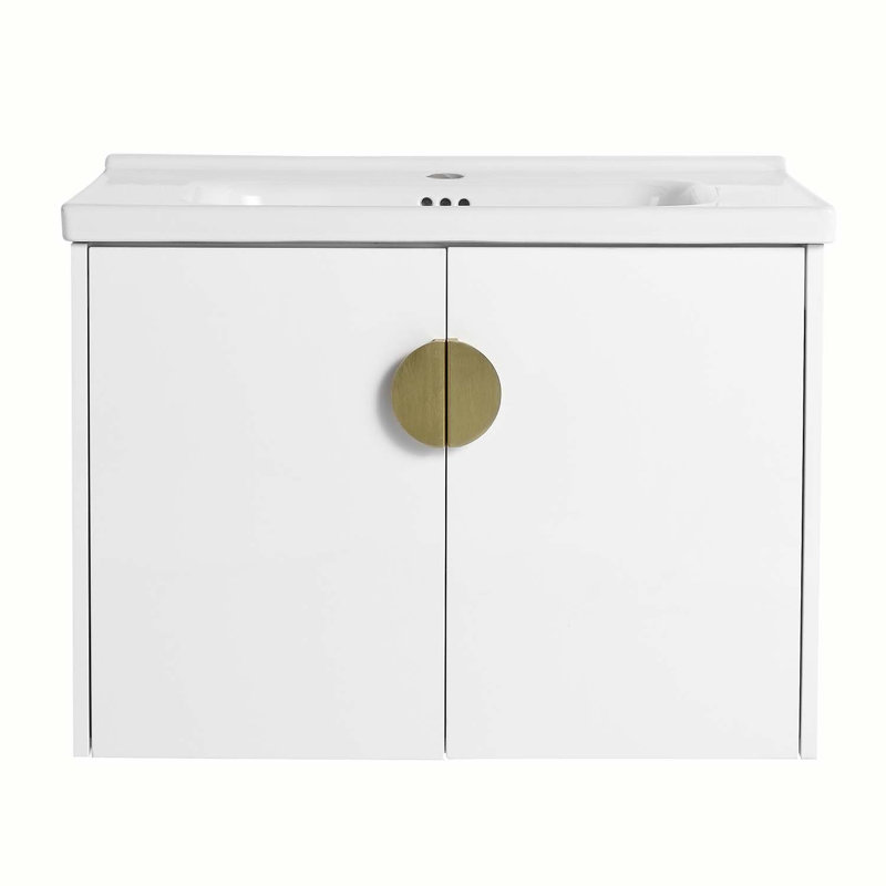 Ensemble de meuble-lavabo simple 27,8 po avec plateau en céramique Tavonne