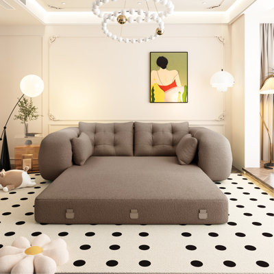 Canapé-lit Lazy, canapé-lit pliable multifonctionnel 78,7 po, canapé-lit rembourré en mousse 3-en-1