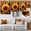 Tournesol doré au coucher du soleil III - art mural floral en métal-1000175441