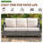 All-Weather Outdoor Wicker Modern Wicker Iron Armrests Sofa With Ottomans-1845809357