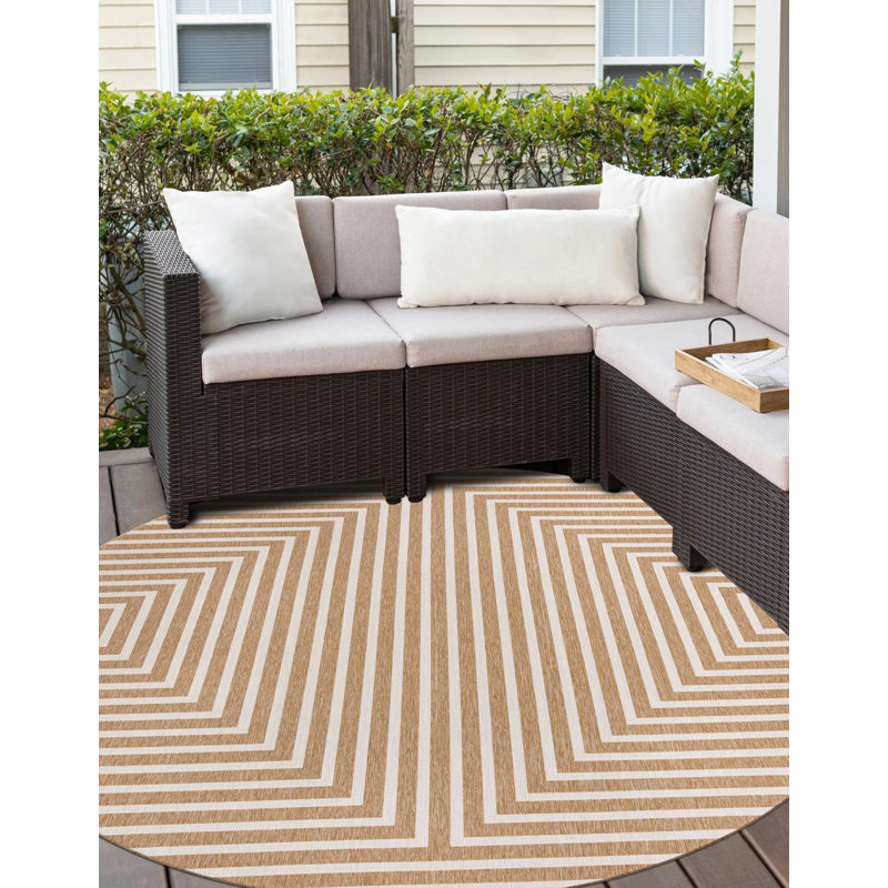 Tapis contemporain Nykeia, Rond 3 pi 1 po