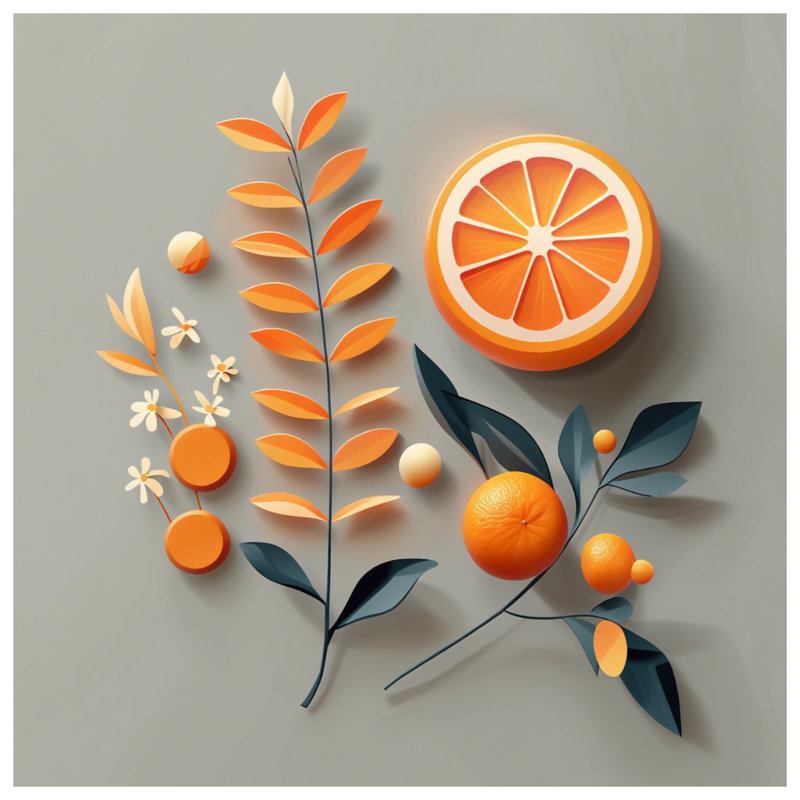 Tapisserie murale orange - Décoration murale alimentaire, 68 po H x 80 po L avec 4 œillets