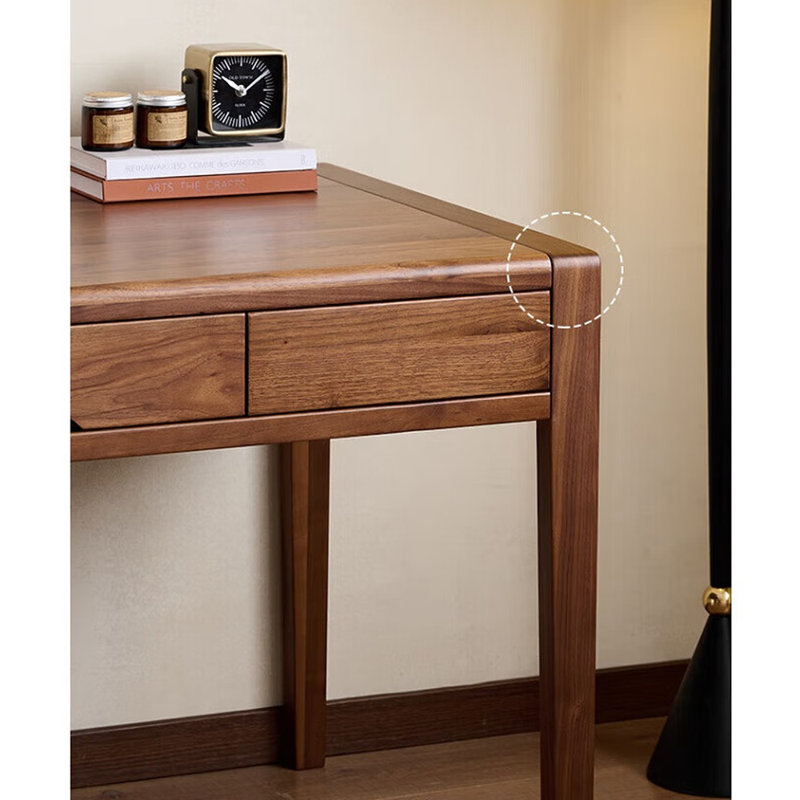 Bureau de style moderne en bois, H 29,92 po x l 78,74 po x P 29,53 po