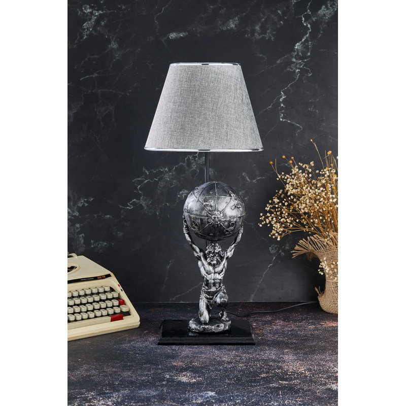 Table Lamp, Gray, Light Gray