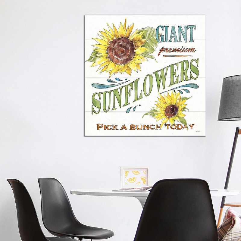 Sunflower Fields IV by Anne Tavoletti - Wrapped Canvas Print, 93.98 cm H x 93.98 cm W