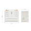 Base de meuble-lavabo simple 42 po Pawley en blanc seulement-76034467