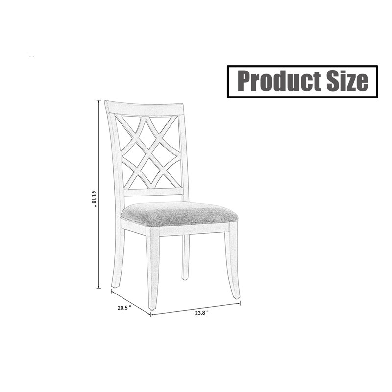 Ensemble de 2 chaises de salle à manger Dorata, Chêne blanc