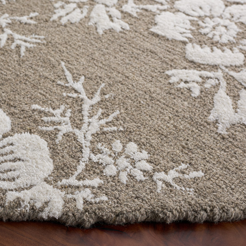 Tapis d'intérieur en laine touffeté à la main Glamour, Rond 6 pi