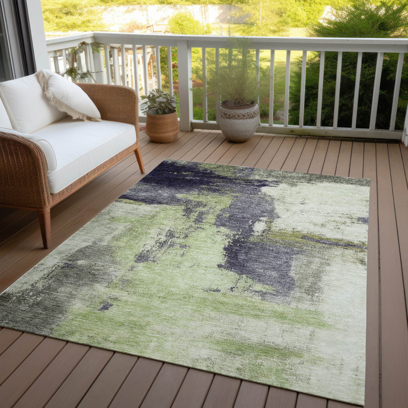Tapis intérieur / extérieur lavable Vionna , 10 pi x 14 pi