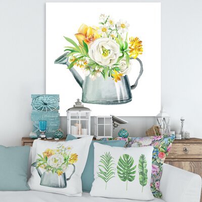 Roses Peonies & Marigolds In Garden Watering Can - Wrapped Canvas Print -  East Urban Home, 39CA88FFC2EC42F88C04FD8542AE0A8B