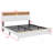 The Rustic Farmhouse Bed Frame With Storage Headboard Comes With A Built-In Charging Station-222310249