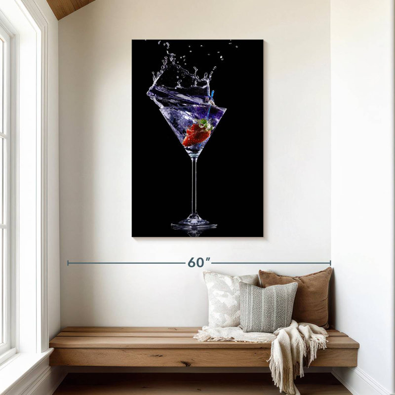 Yarlin Strawberry Martini Splash, 45" H x 30" W