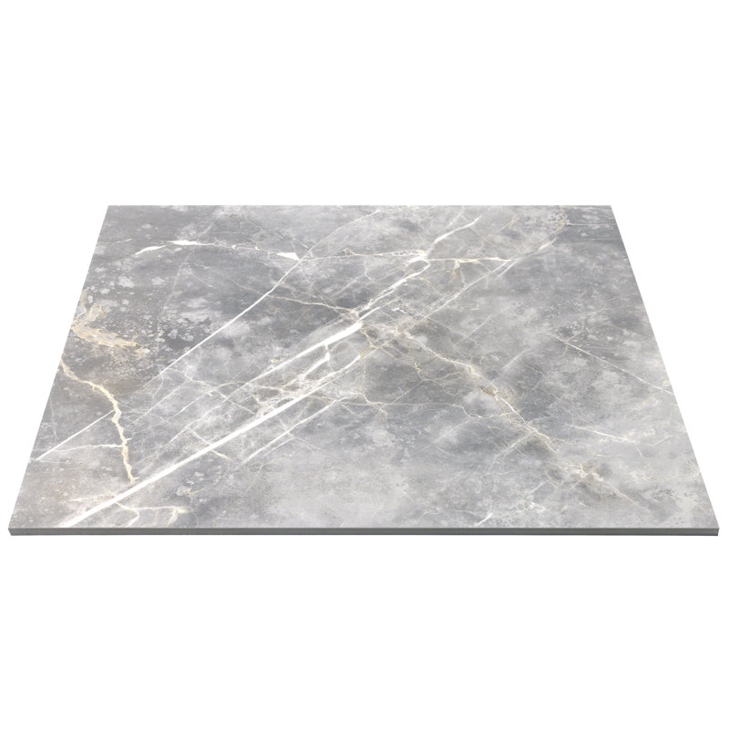 24" x 24" Porcelain Marble Look Wall & Tile, Gray