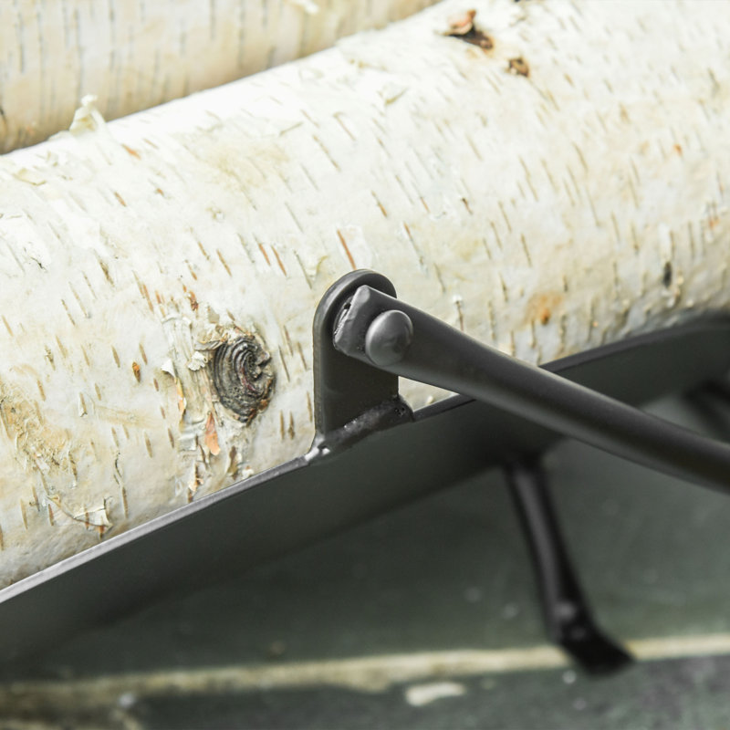 Support à bûches incurvé pour porte-bûches en bois avec poignée Red Barrel Studio® 16 po