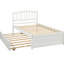 Lit plateforme simple blanc avec lit gigogne en bois massif pour un lit gigogne enchanteur