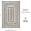 Tapis réversible haut de gamme en jute tressé Birch, couleur ivoire/gris-909699476
