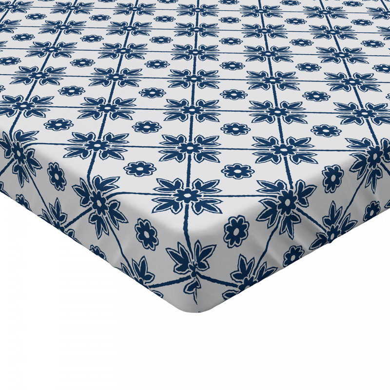 Microfiber Floral Fitted Sheet, Full Fitted Sheet