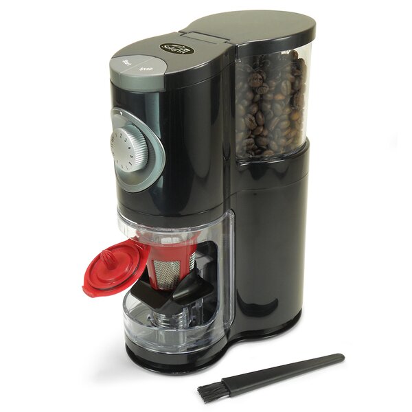 Brentwood 9 Ounce Automatic Burr Coffee Bean Blender Grinder Mill, Black