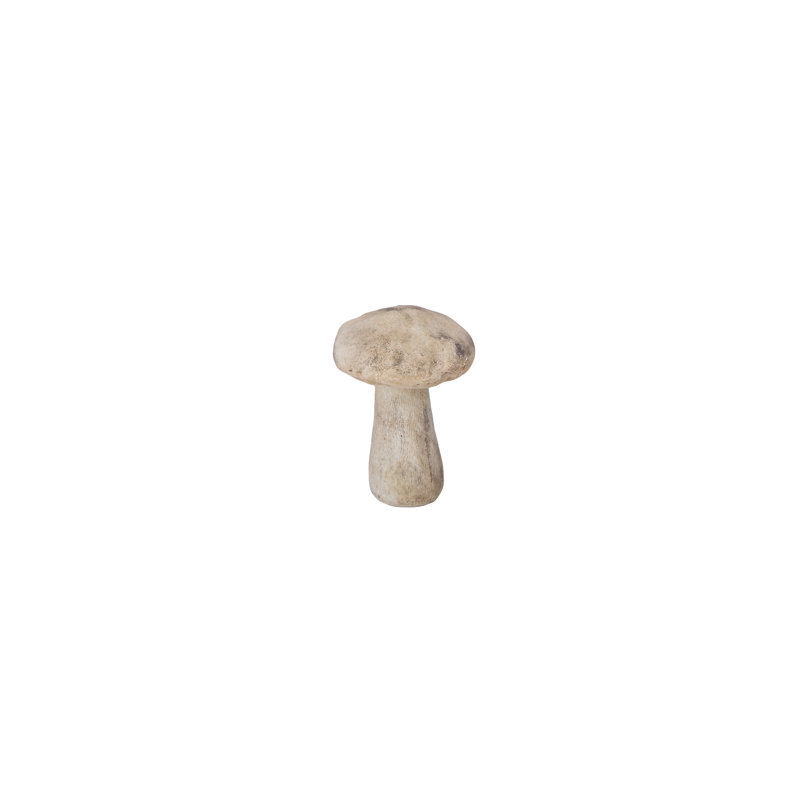 Figurine terre cuite champignon gris