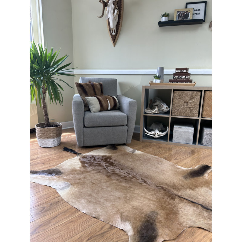 Real Hartebeest Antelope Hide Rug