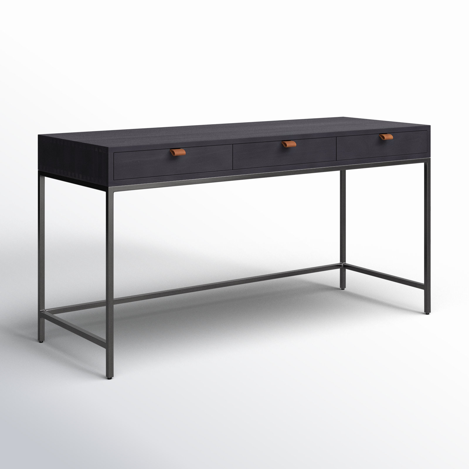 Loki Writing Desk, Black Wash Poplar