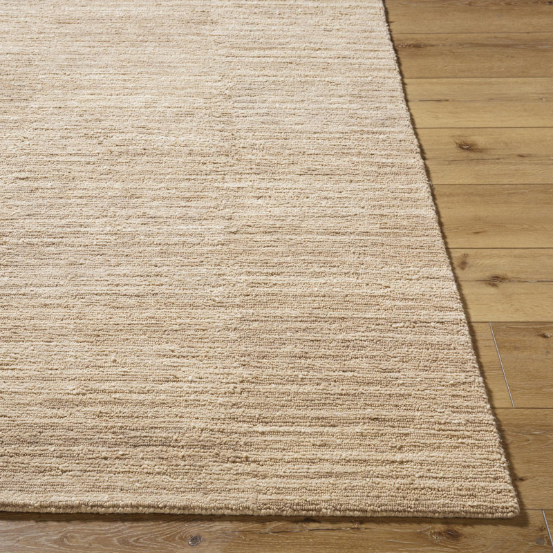 Ventura Hand Knotted Wool Abstract Area Rug in Beige, Rectangle 8' x 10'