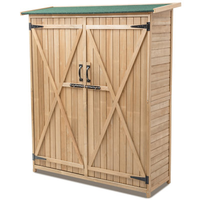 Brinlei 4 ft. 7 in. W x 1 ft. 7 in. D Solid Wood Flat Tool Shed