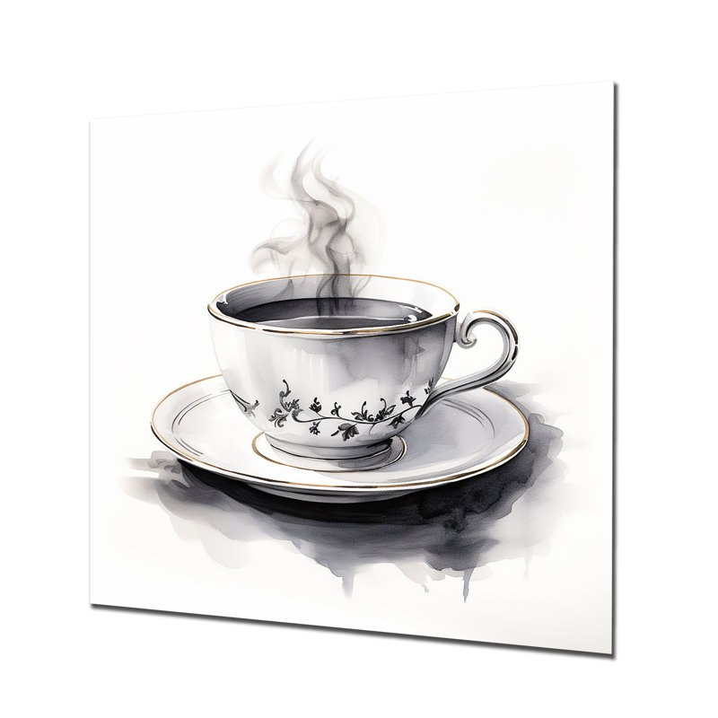 «Chinese Tea Elegance I», art mural en porcelaine, H 16 po x l 16 po