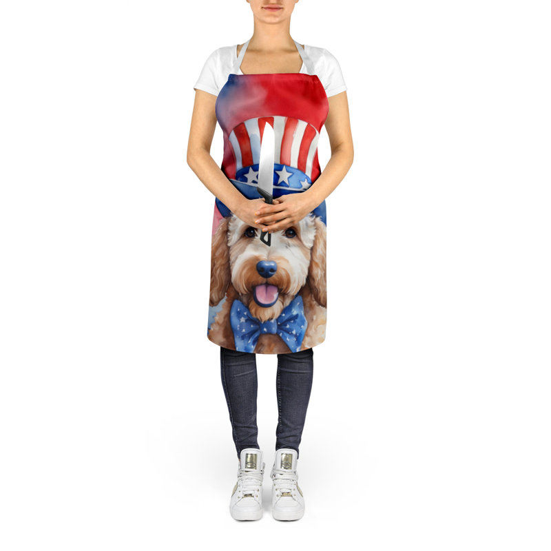 Patriotic American Apron, Goldendoodle
