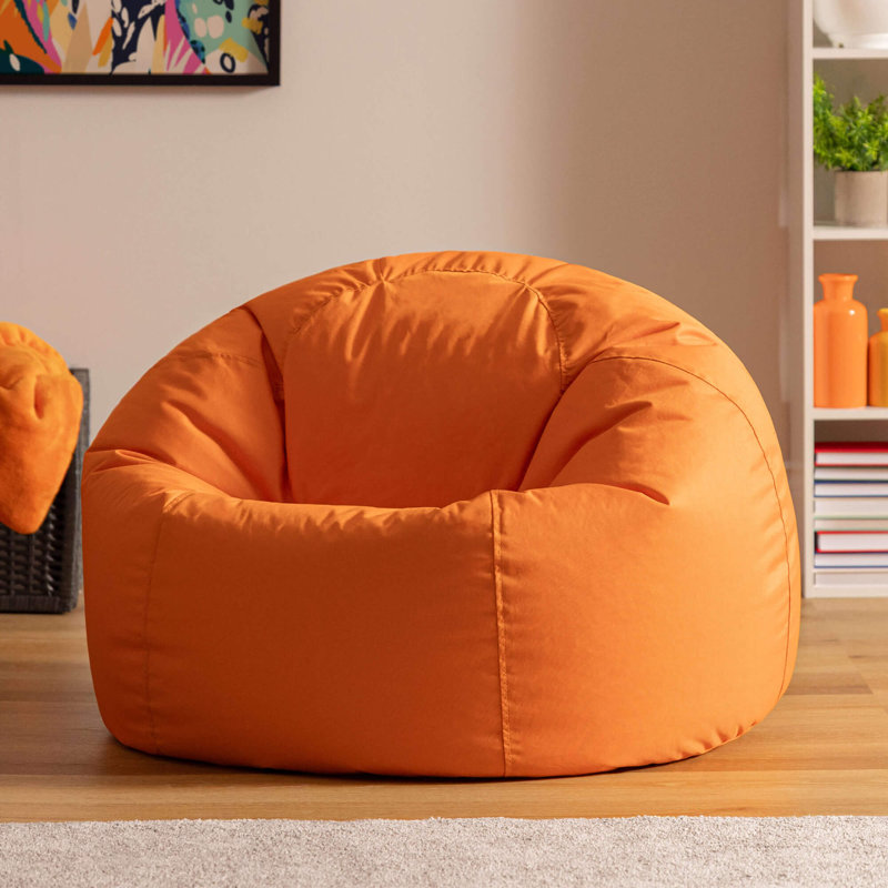 Bean Bag Bazaar Kingston Water-Resistant Classic Bean Bag, Orange