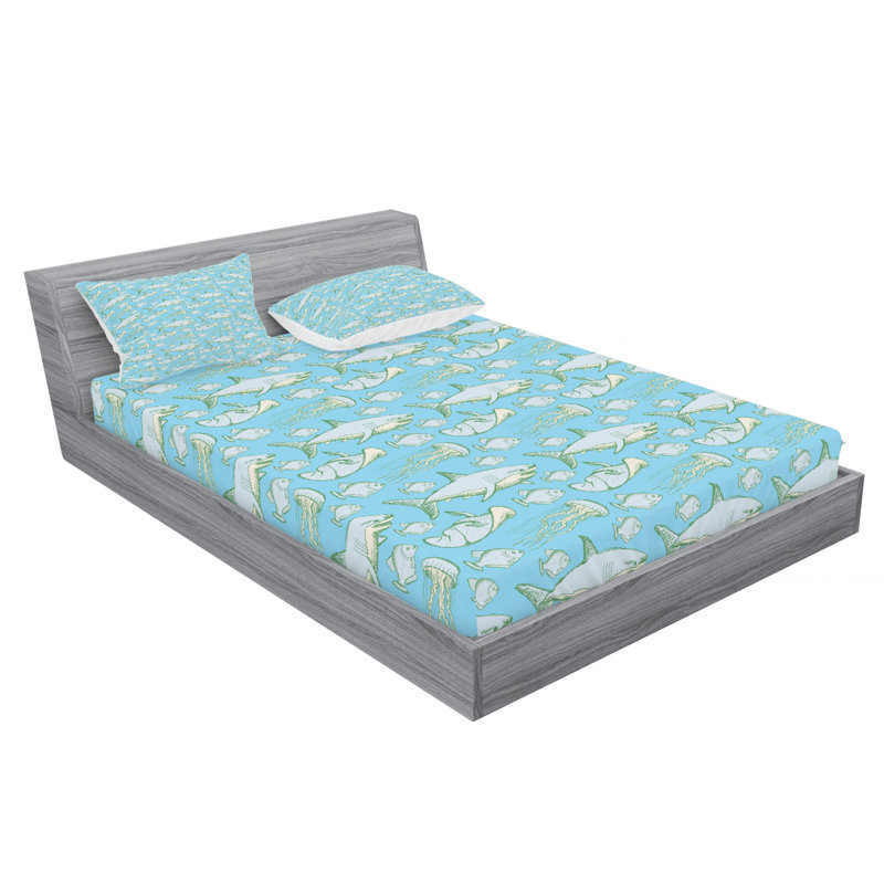 Microfiber Sheet Set, Queen Sheet Set with Fitted Sheet