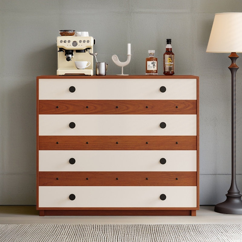 Modern Solid Wood 4-Drawer Stylish Accent Chest