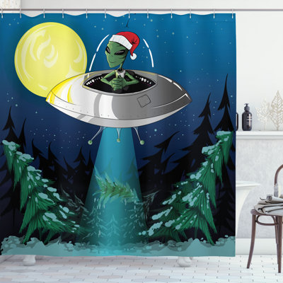 Enye Shower Curtain with Hooks Included