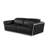  89" Black And Silver Leather Sofa