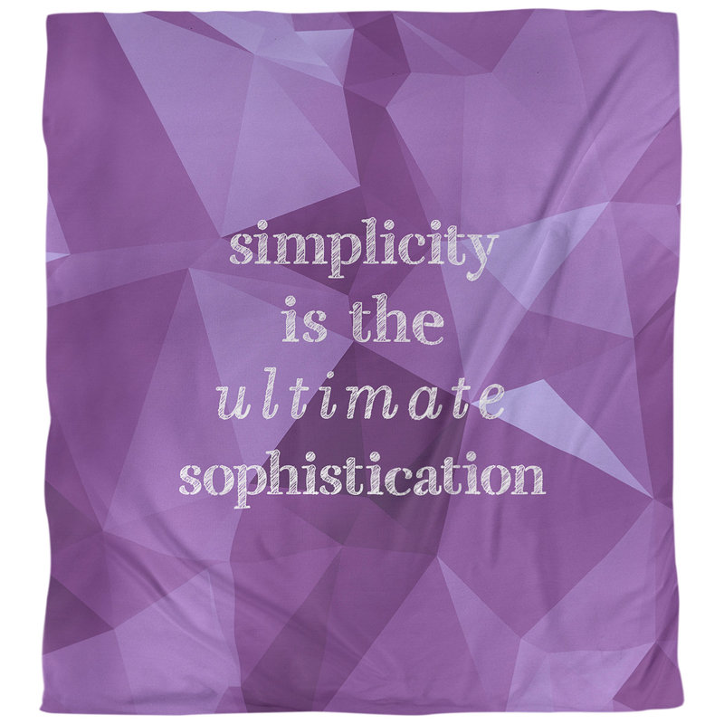 Housse de couette simple et sophistiquée quote, Housse de couette pour grand lit, Améthyste