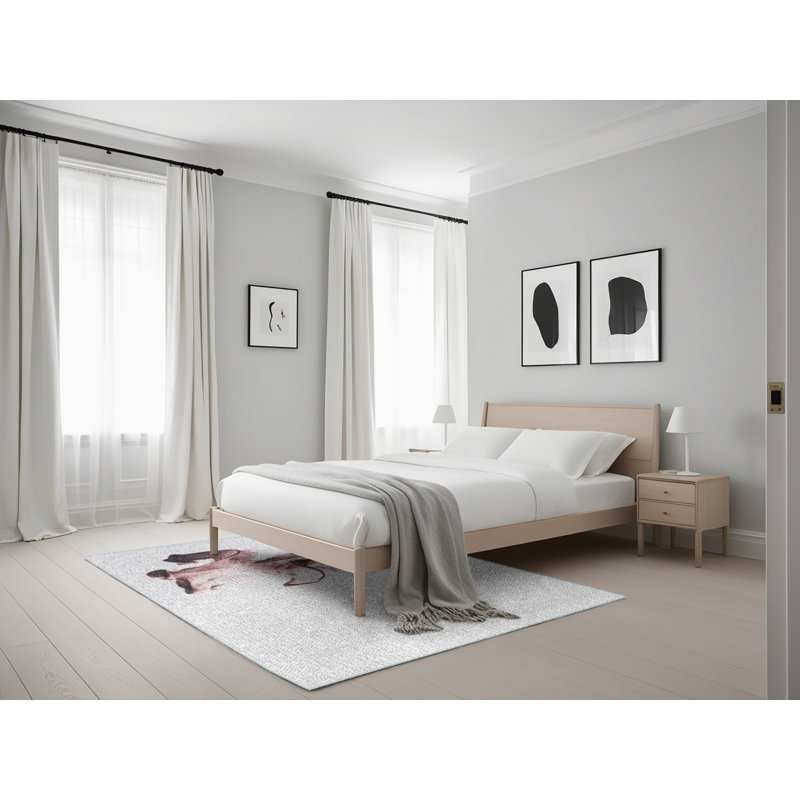 Tapis zone rose style 34, Rectangle 5 pi x 7 pi