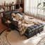 Coussin de canapé modulaire en similicuir noir