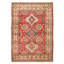 Tapis unique en laine noué à la main Gazni doré des années 2010 de 3 pi 5 po x 5 pi Qaiden