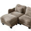 Canapé en forme de U en chenille avec 2 repose-pieds mobile, canapé modulaire surdimensionné à 3 places avec coussins de taille exquise, facile à assembler-1418999885-1418999887