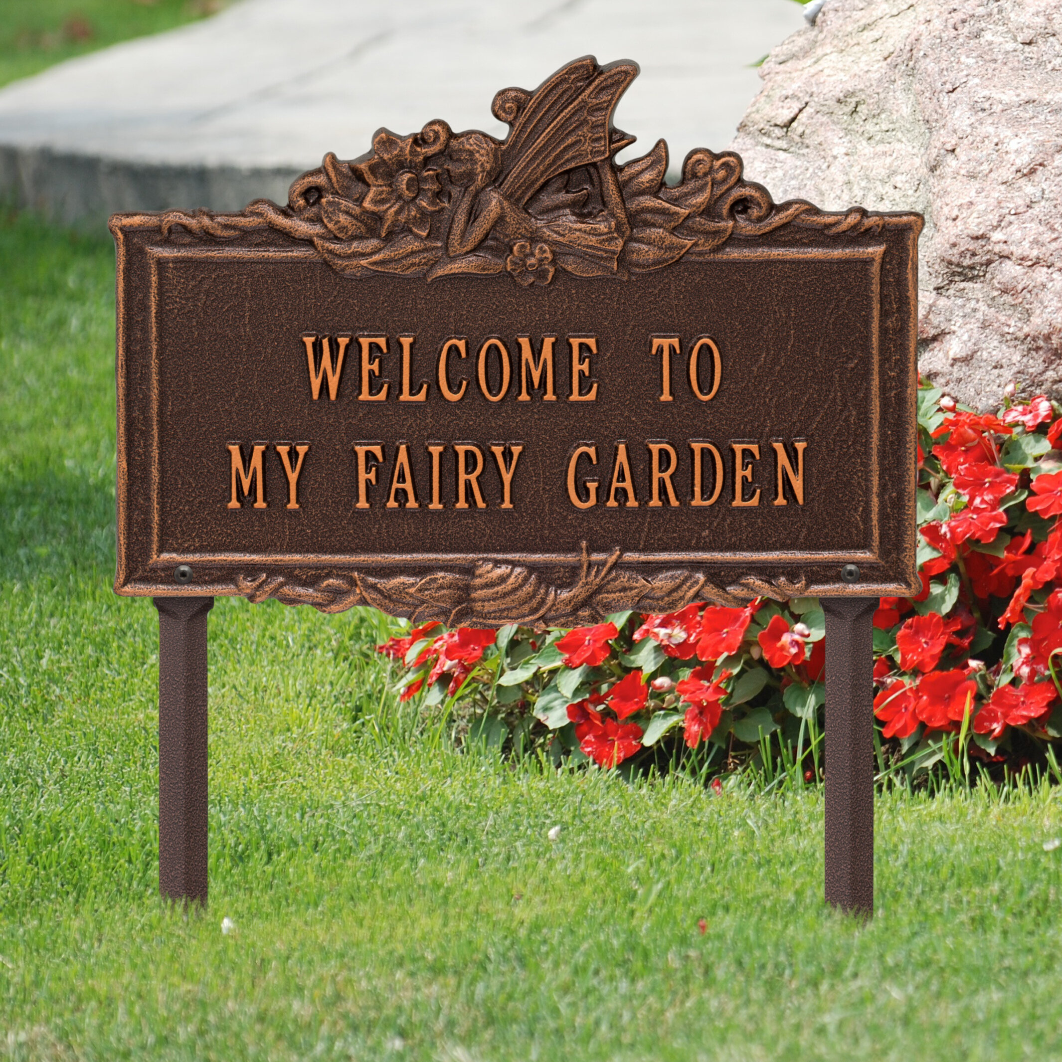 Whitehall Products Welcome to My Fairy Garden Sign & Reviews | Wayfair