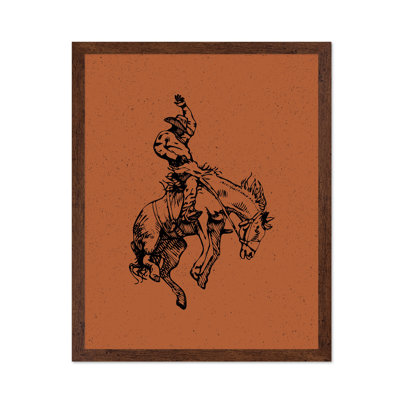 Cheval de cowboy brun