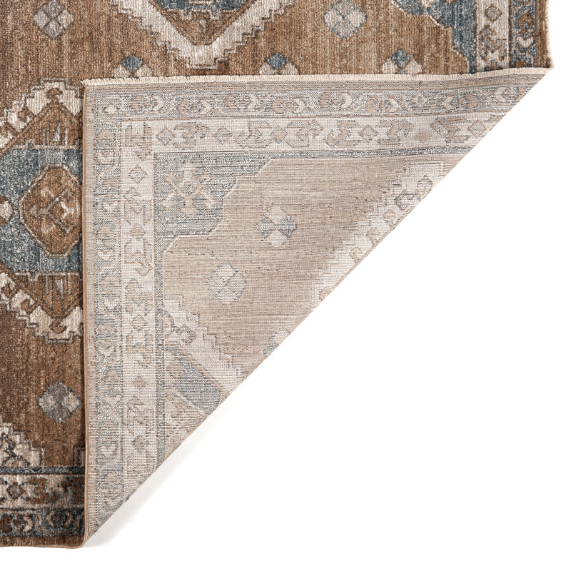 Tapis d'intérieur en polyester tissé à la machine Terrena, 2 pi 3 po x 7 pi 6 po