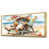 Toile avec cadre flottant or