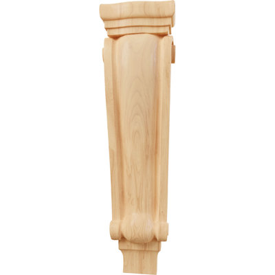 Grand corbeau traditionnel pilaster l 6 6 1/4 po x P 3 po x H 22 po, chêne rouge (paquet de 2)
