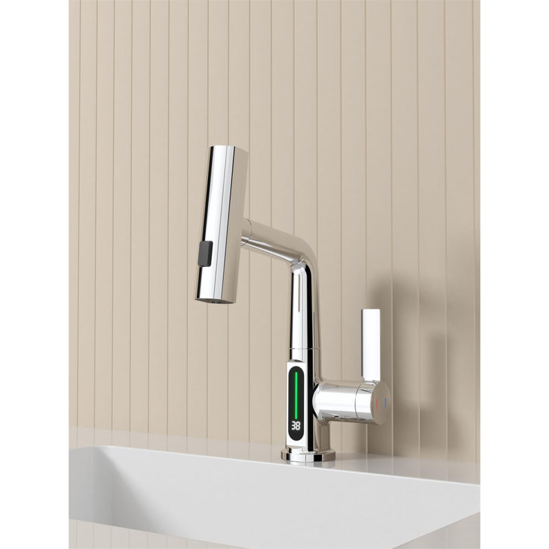 Single-Hole Single-handle Bathroom Faucet, Chrome