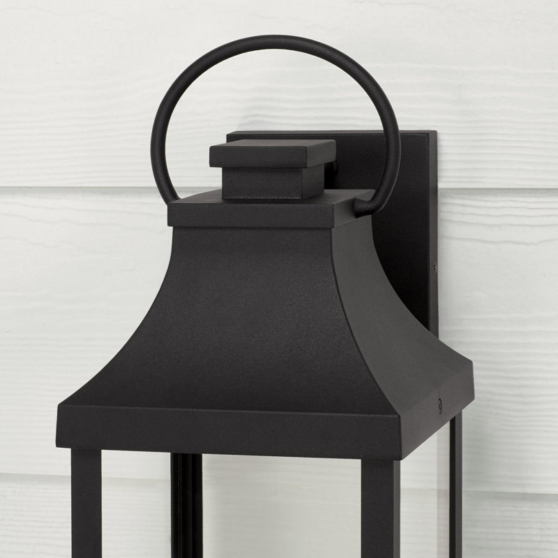 Bradford Dimmable Bronze and Black Outdoor Lantern with Clear Glass