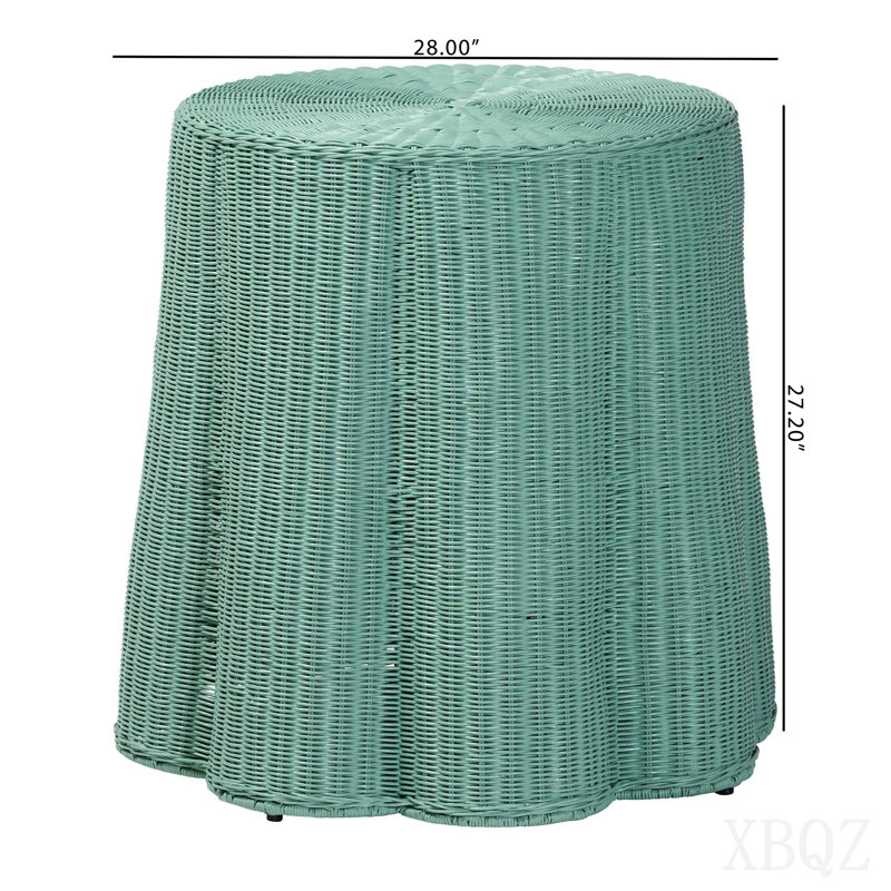 Console Scallop Natural Rattan